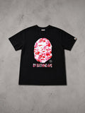 BAPE Pink Camo Ape Head Tee (Black/Pink)